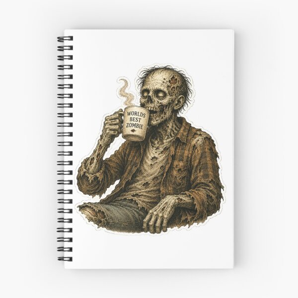 Item preview, World’s Best Zombie | Vintage Halloween Coffee Art | Retro Undead Illustration designed and sold by Rewind Society.