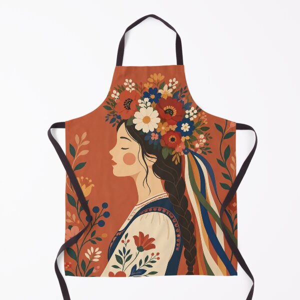 Item preview, Ukrainian Girl with Traditional Floral Wreath designed and sold by ML-Media.