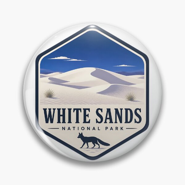 Item preview, White Sands National Park Vintage Desert Travel Badge designed and sold by TravelersGems.