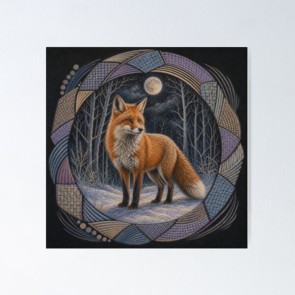Item preview, Red Fox Winter Compassion Art designed and sold by VerdantStudio.