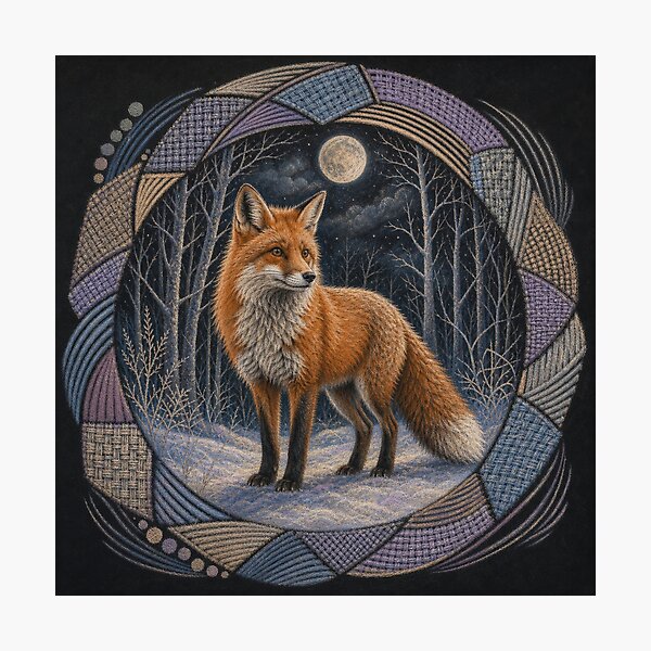 Item preview, Red Fox Winter Compassion Art designed and sold by VerdantStudio.