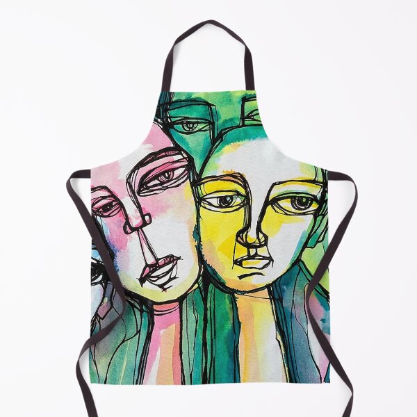 Item preview, Faces in the Fray – Abstract Expressionist Watercolor Portraits designed and sold by SHE·SHE·ART.