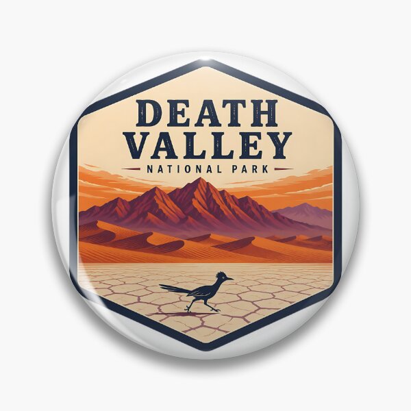 Item preview, Death Valley National Park Vintage Desert Travel Badge designed and sold by TravelersGems.