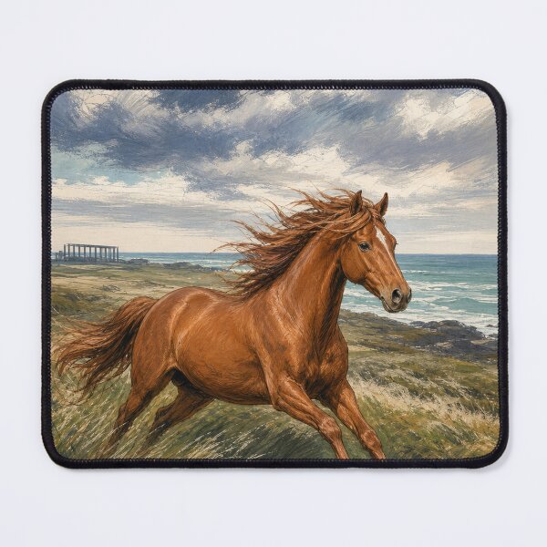 Item preview, Free Horse Coastal Heath Illustration designed and sold by VerdantStudio.