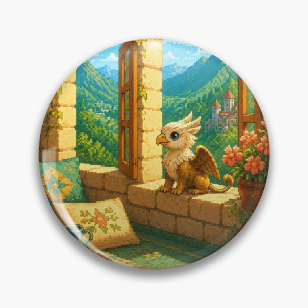 Item preview, Young Griffin in the Sunlit Mountain Lodge  designed and sold by Sketchlegacy.