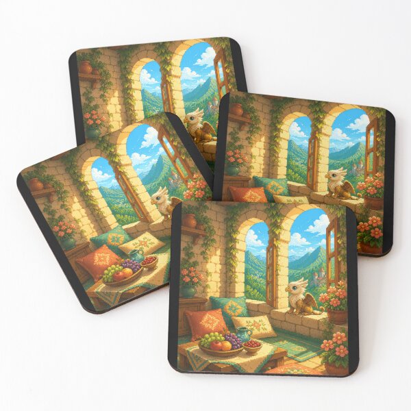 Item preview, Young Griffin in the Sunlit Mountain Lodge designed and sold by Sketchlegacy.