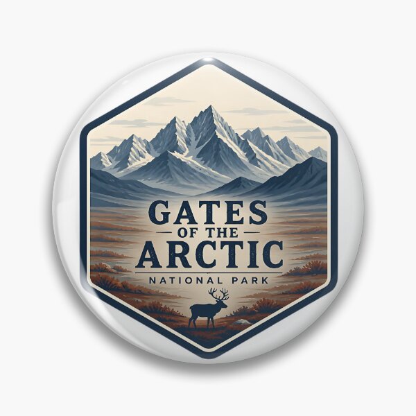 Item preview, Gates of the Arctic National Park Vintage Travel Badge designed and sold by TravelersGems.