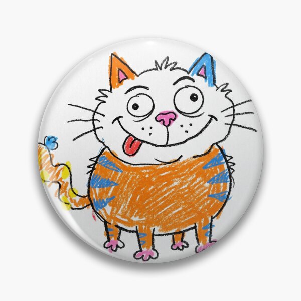 Item preview, Silly Doodle Cat Funny Scribble Drawing designed and sold by AEVORI.