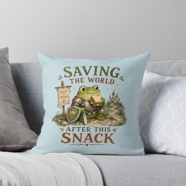 Item preview, Saving the World After This Snack Frog Knight designed and sold by VIVID COLORS CLUB.