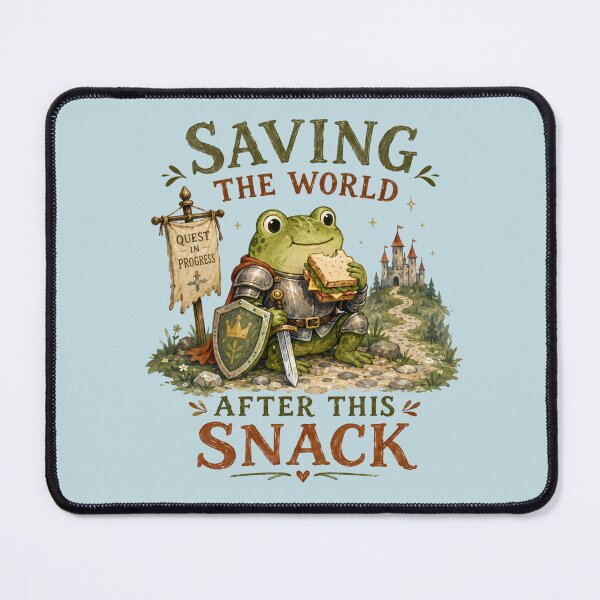 Item preview, Saving the World After This Snack Frog Knight designed and sold by VIVID COLORS CLUB.