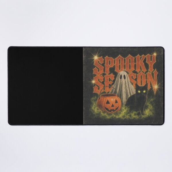 Item preview, Vintage Retro Spooky Season Ghost Black Cat designed and sold by NSB-Design.