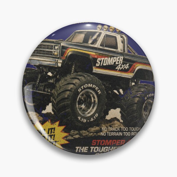 Item preview, Stomper 4X4 Monster Truck T-Shirt Retro Stripes, Racing Graphic. designed and sold by BlueLineLAX.