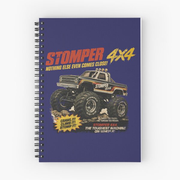 Item preview, Stomper 4X4 Monster Truck T-Shirt Retro Stripes, Racing Graphic. designed and sold by BlueLineLAX.