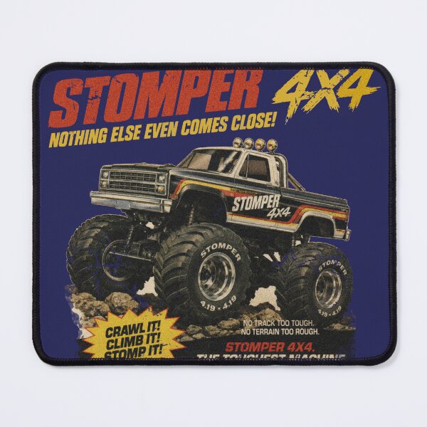 Item preview, Stomper 4X4 Monster Truck T-Shirt Retro Stripes, Racing Graphic. designed and sold by BlueLineLAX.
