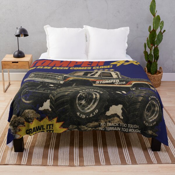 Item preview, Stomper 4X4 Monster Truck T-Shirt Retro Stripes, Racing Graphic. designed and sold by BlueLineLAX.