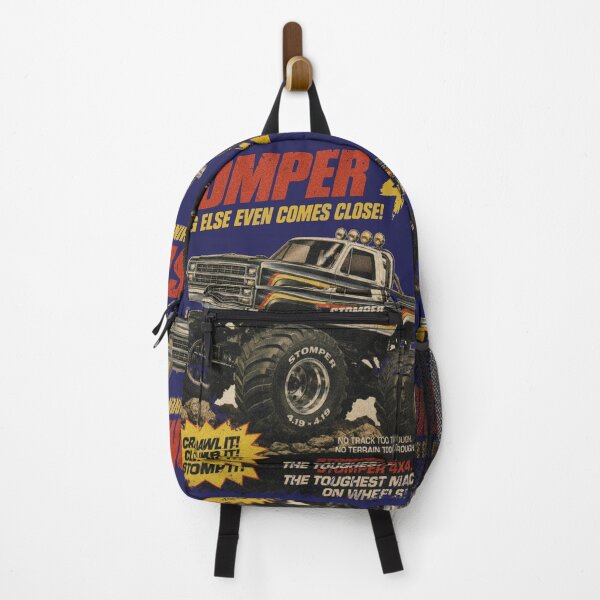 Item preview, Stomper 4X4 Monster Truck T-Shirt Retro Stripes, Racing Graphic. designed and sold by BlueLineLAX.
