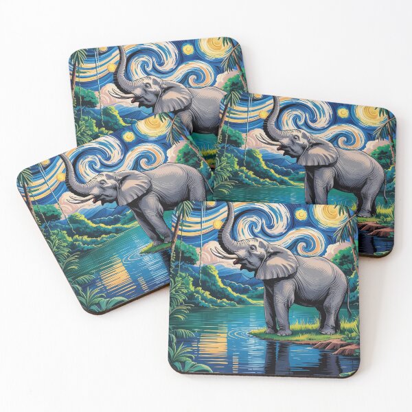 Item preview, Starry Night Elephant – Jungle Dream Oasis v3 designed and sold by DBWStudios.