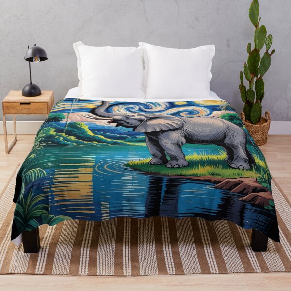 Item preview, Starry Night Elephant – Jungle Dream Oasis v3 designed and sold by DBWStudios.