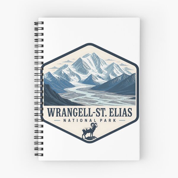 Item preview, Wrangell-St. Elias National Park Vintage Hiking Travel Badge designed and sold by TravelersGems.