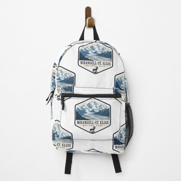 Item preview, Wrangell-St. Elias National Park Vintage Hiking Travel Badge designed and sold by TravelersGems.