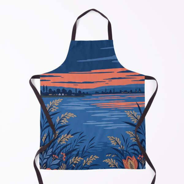 Item preview, Sunset Lake Landscape with Wildflowers designed and sold by ML-Media.