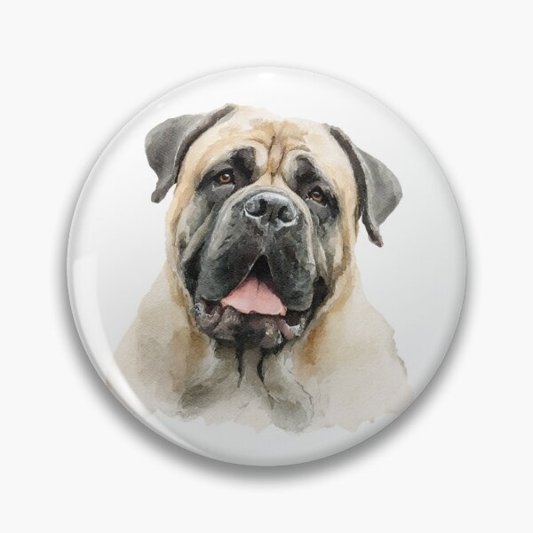Item preview, Watercolor Bullmastiff puppy dog designed and sold by MendaciousMina.