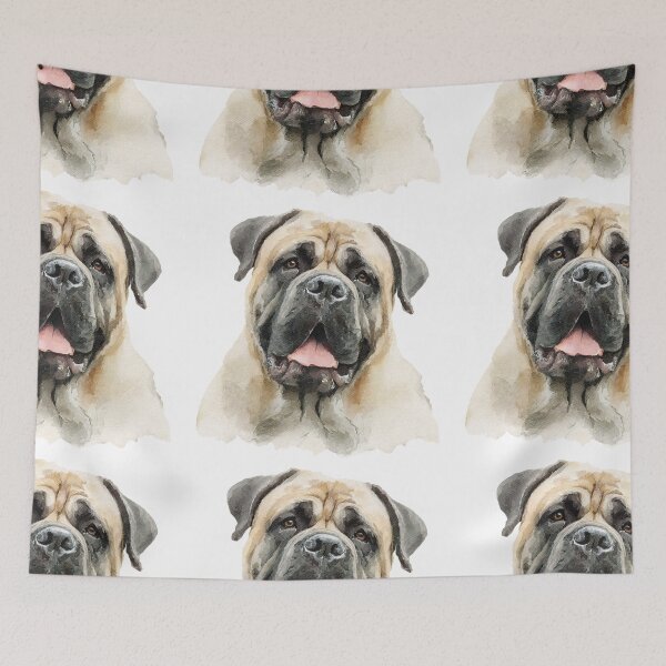 Item preview, Watercolor Bullmastiff puppy dog designed and sold by MendaciousMina.
