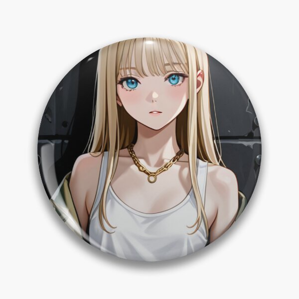 Item preview, Fashion - Woman in Camo Camo Jacket Tank Top Gold Chain Anime Variant 4 designed and sold by AnimeShin.