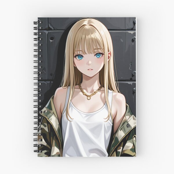 Item preview, Fashion - Woman in Camo Camo Jacket Tank Top Gold Chain Anime Variant 4 designed and sold by AnimeShin.