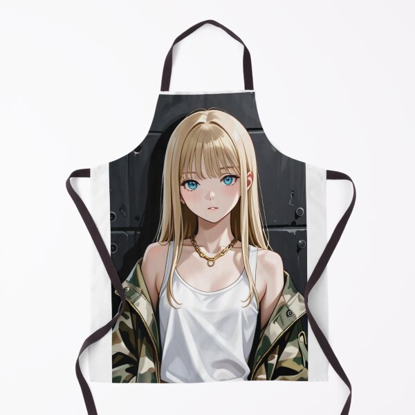 Item preview, Fashion - Woman in Camo Camo Jacket Tank Top Gold Chain Anime Variant 4 designed and sold by AnimeShin.