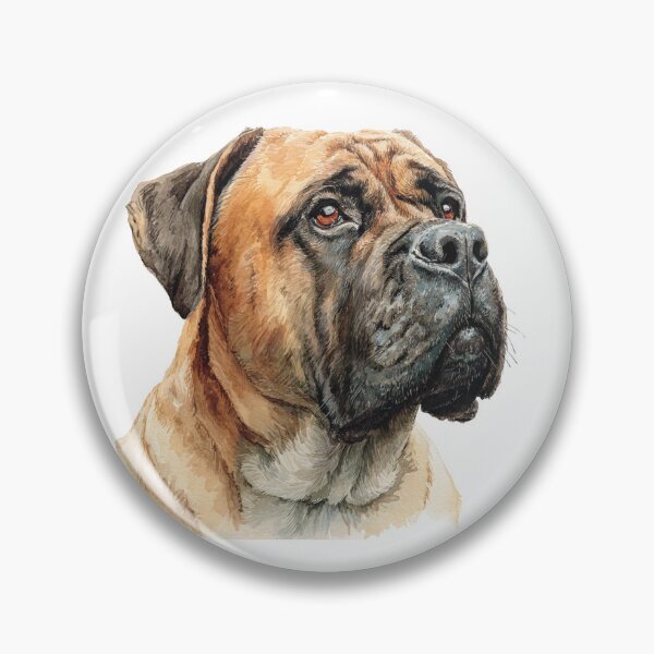 Item preview, Watercolor Bullmastiff puppy dog designed and sold by MendaciousMina.