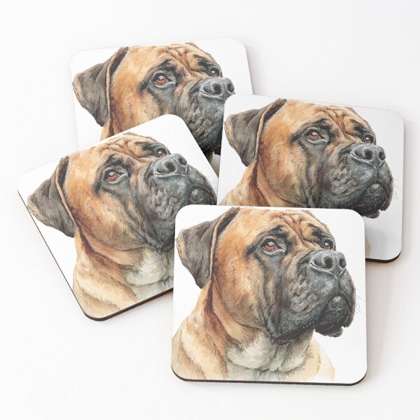 Item preview, Watercolor Bullmastiff puppy dog designed and sold by MendaciousMina.