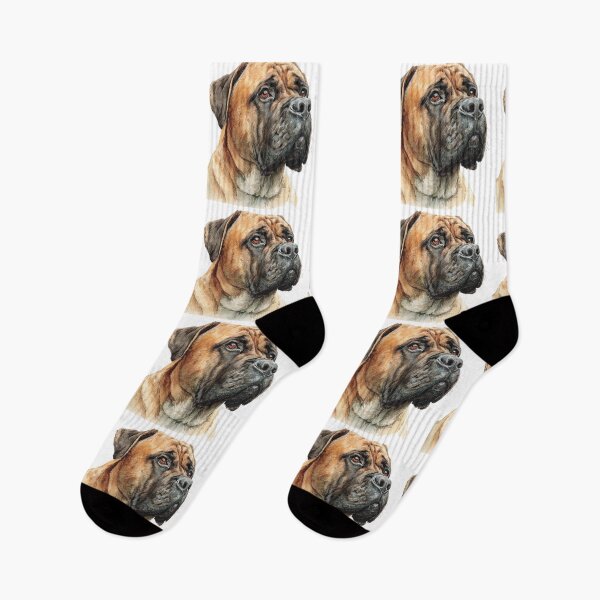 Item preview, Watercolor Bullmastiff puppy dog designed and sold by MendaciousMina.