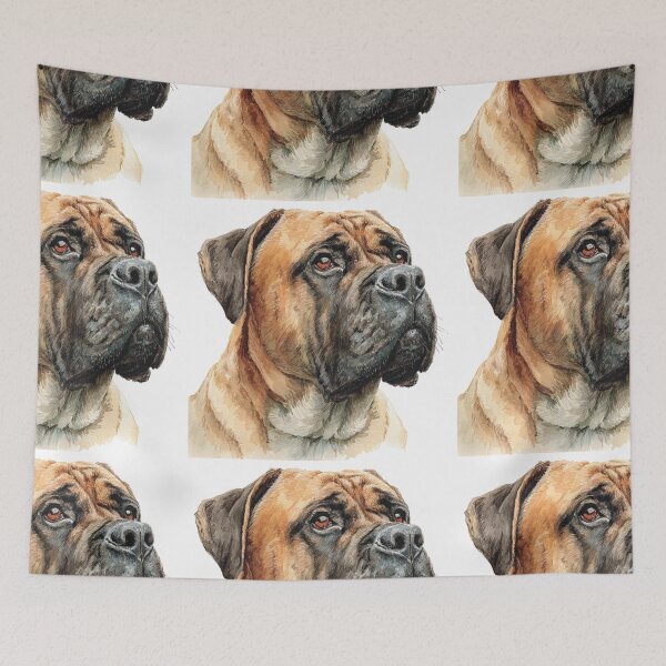 Item preview, Watercolor Bullmastiff puppy dog designed and sold by MendaciousMina.
