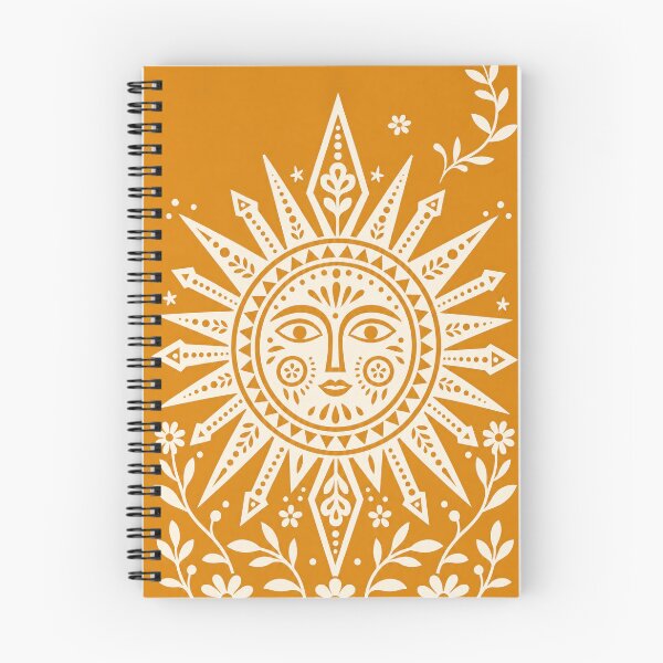 Item preview, Boho Folk Art Sun and Flowers designed and sold by ML-Media.