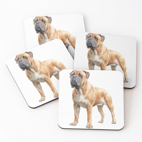 Item preview, Watercolor Bullmastiff puppy dog designed and sold by MendaciousMina.