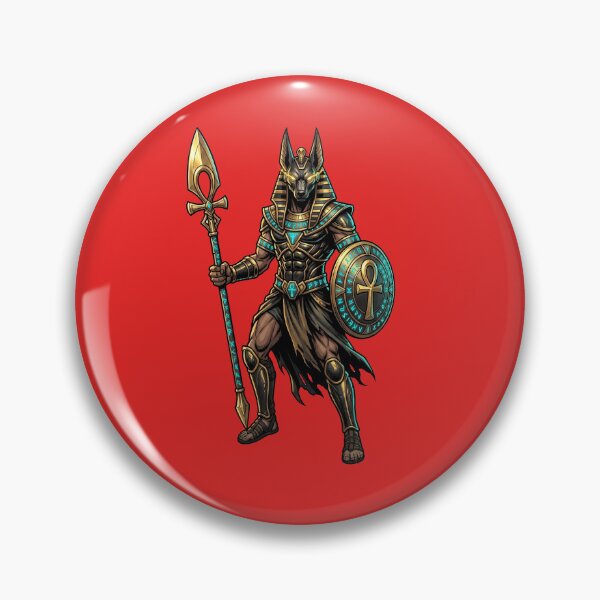 Item preview, Anubis Egyptian God Dark Fantasy Warrior Shield and Staff designed and sold by Utopian-Magic.