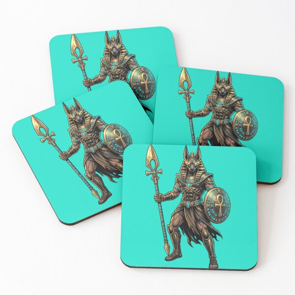 Item preview, Anubis Egyptian God Dark Fantasy Warrior Shield and Staff designed and sold by Utopian-Magic.