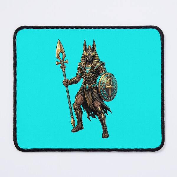 Item preview, Anubis Egyptian God Dark Fantasy Warrior Shield and Staff designed and sold by Utopian-Magic.