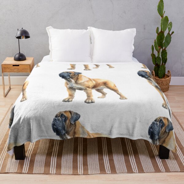 Item preview, Watercolor Bullmastiff puppy dog designed and sold by MendaciousMina.