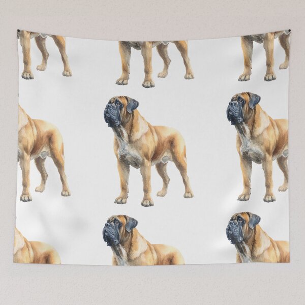 Item preview, Watercolor Bullmastiff puppy dog designed and sold by MendaciousMina.