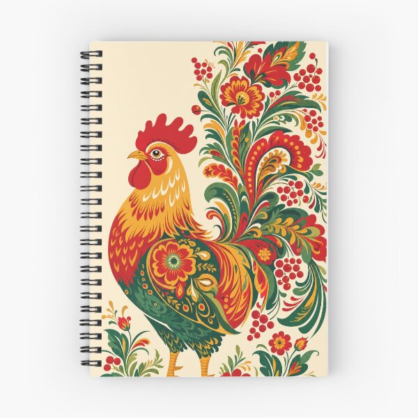 Item preview, Ukrainian Petrykivka Rooster Folk Art designed and sold by ML-Media.