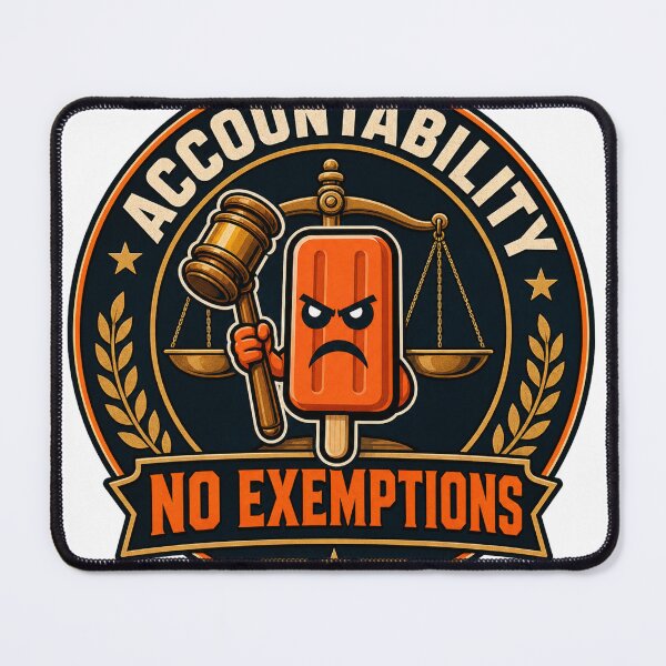 Item preview, Accountability: No Exemptions Political Satire designed and sold by Angry Creamsicle.