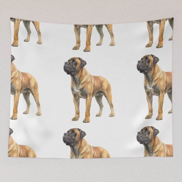 Item preview, Watercolor Bullmastiff puppy dog designed and sold by MendaciousMina.