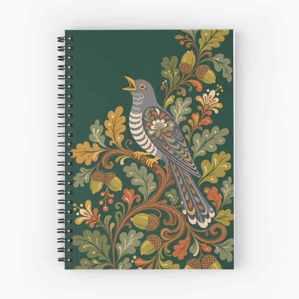 Item preview, Cuckoo Bird and Oak Branch Folk Art designed and sold by ML-Media.