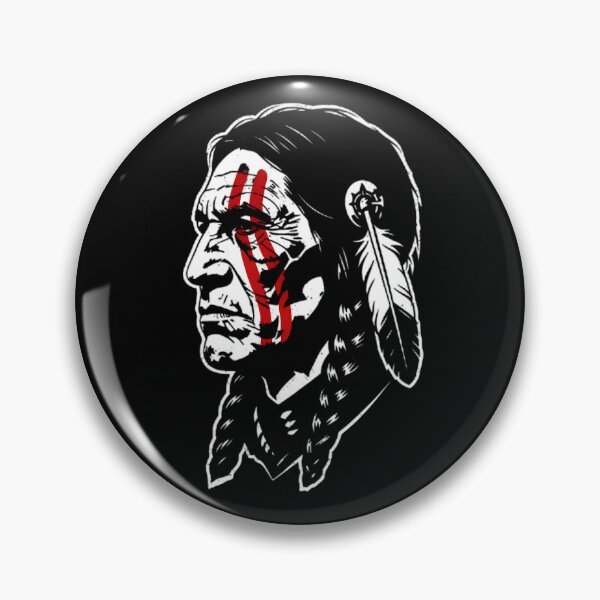Item preview, Native Warrior Portrait With War Paint designed and sold by Linework Studio.