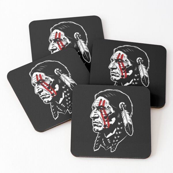 Item preview, Native Warrior Portrait With War Paint designed and sold by Linework Studio.