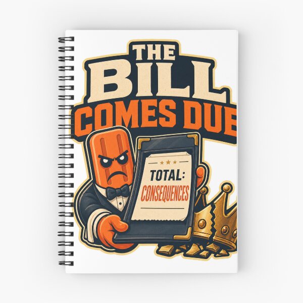 Item preview, The Bill Comes Due – Accountability Satire designed and sold by Angry Creamsicle.