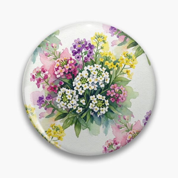 Item preview, Artistic Alyssum Flower Watercolor - Sweet Alyssum Botanical Art designed and sold by OddlySticky.