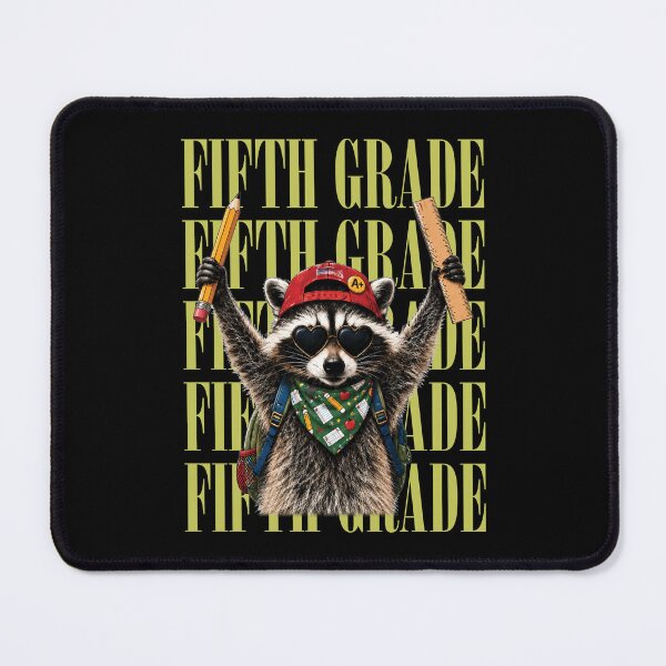 Item preview, Funny Raccoon Fifth Grade Back to School designed and sold by Judestudio.